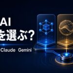 ChatGPT、Claude、Geminiの3大AIを比較し、用途に合うサービスを選ぶためのアイキャッチ画像